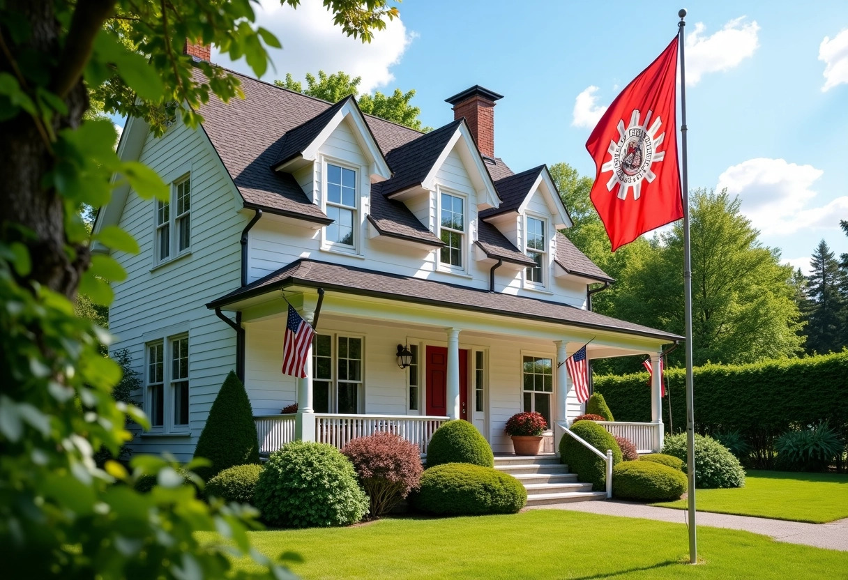 drapeau maison